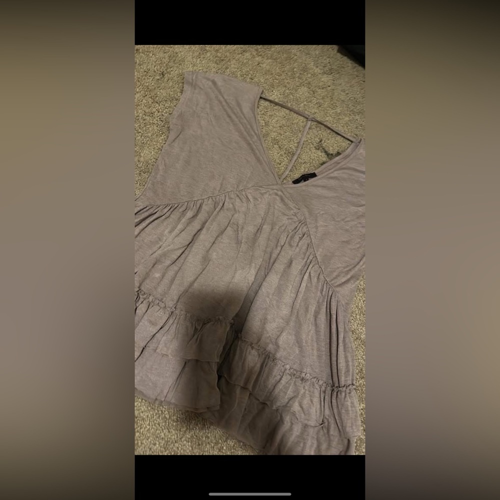 Purple Sleeveless Tiered Top